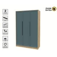 Шкаф распашной Тренд КТ-Ш3 (Дуб золотой ЛДСП/ Верде ЛМДФ) Ш1360 В2128 Г547